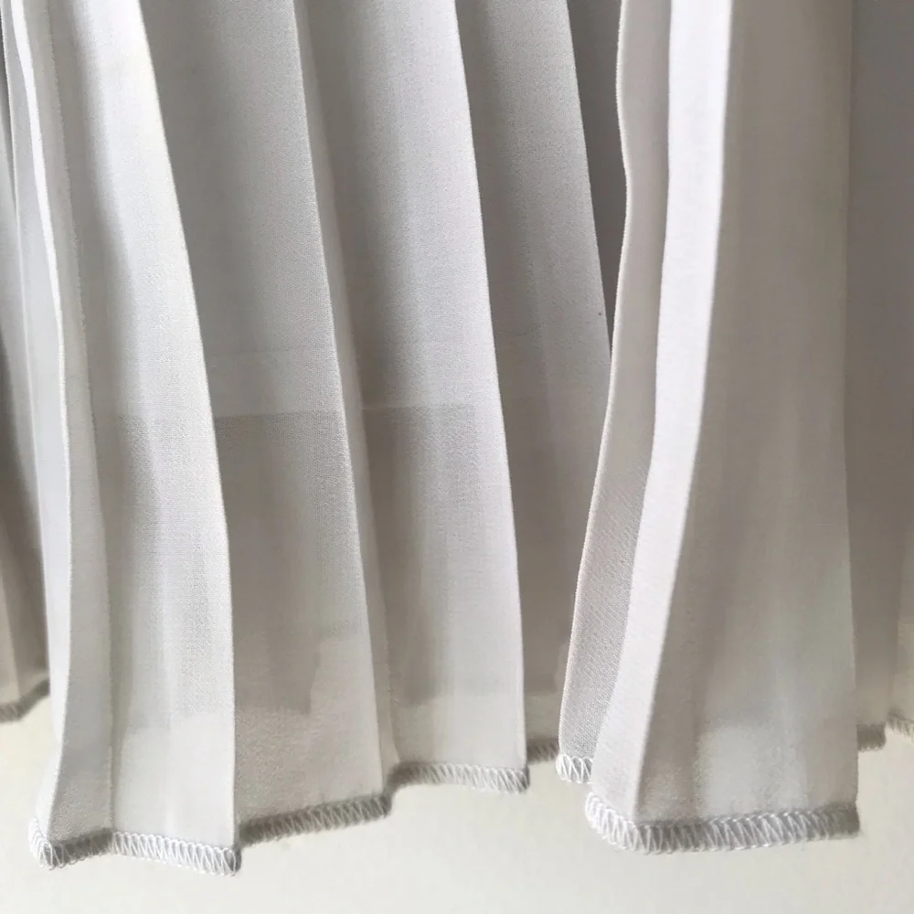Frenchi pleated chiffon mini skirt grey tennis skirt flowy ballet core S… - Picture 4 of 8